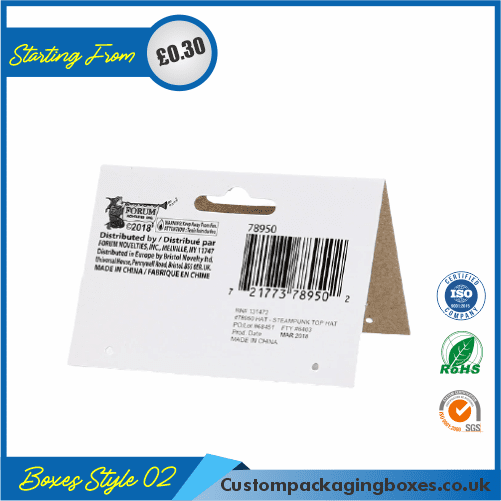 Backer card packaging Clearance