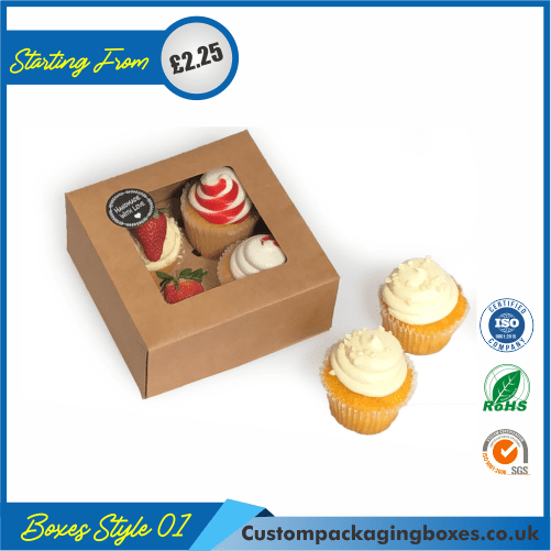 Box For 4 Cupcakes Manufacturers Custom Box For 4 Cupcakes