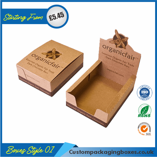 Printed Kraft Display Packaging Boxes Custom Kraft Display Boxes